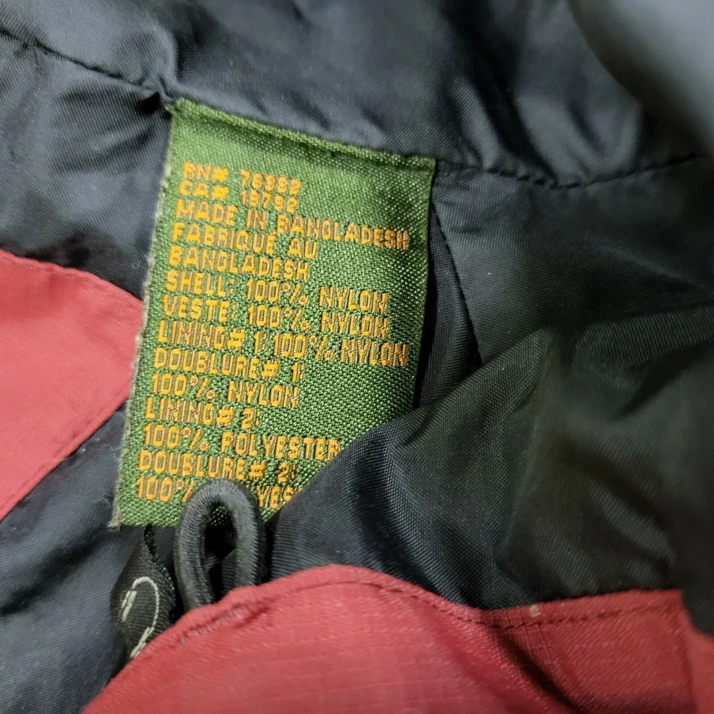 Vintage Timberland Waterproof Red Jacket Full Zip Hooded Coat Size‎ 2XL XXL